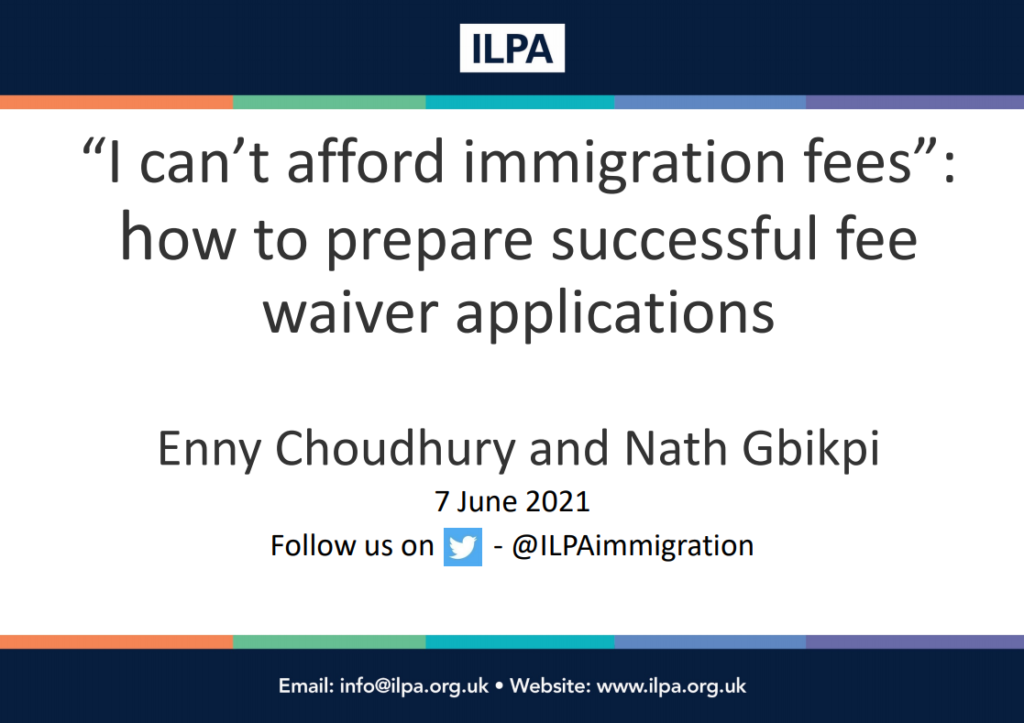“I can’t afford immigration fees” how to prepare successful fee waiver